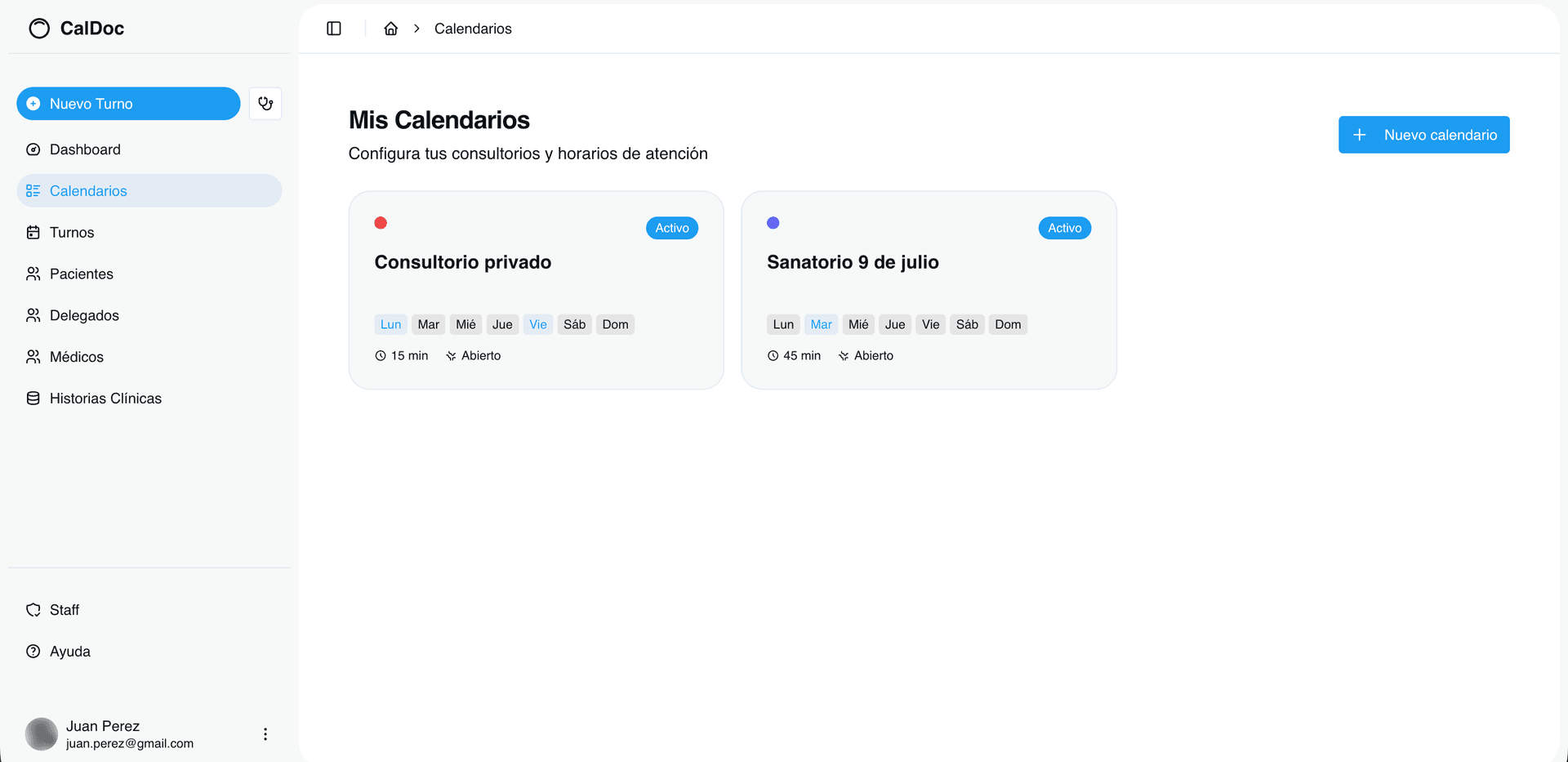 CalDoc - Gestión de Calendarios