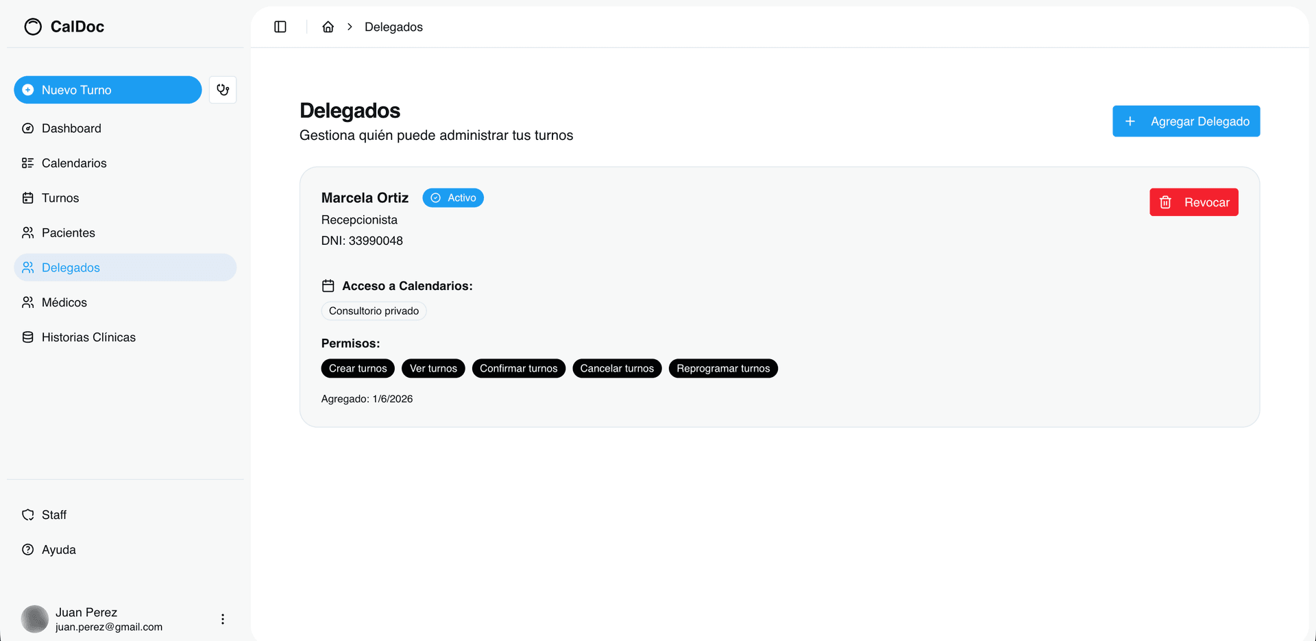 CalDoc - Sistema de Delegación